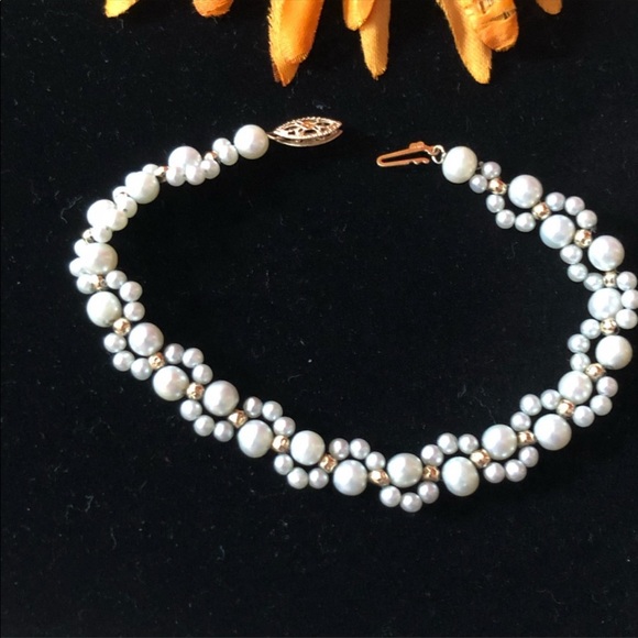 14K Gold & Pearl Set - Picture 2 of 5